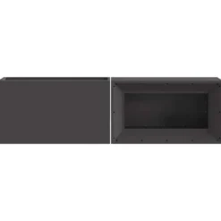 vidaXL - Vuurkorf Zwart 160 x 45 x 35 cm Staal