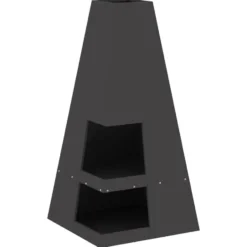 vidaXL - Vuurkorf Zwart 50 x 50 x 100 cm Staal