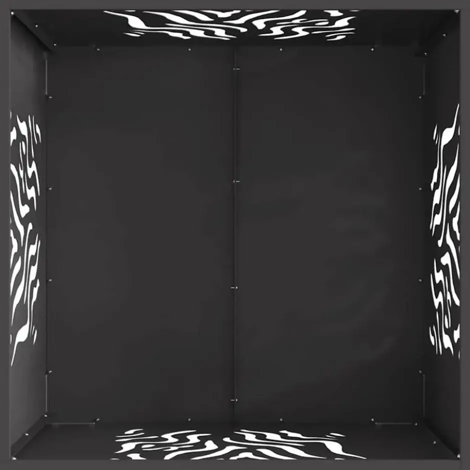vidaXL - Vuurkorf Zwart 60 x 60 x 40 cm Staal