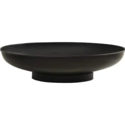 vidaXL - Vuurplaats - Zwart - Staal - Φ 80 x 20 cm