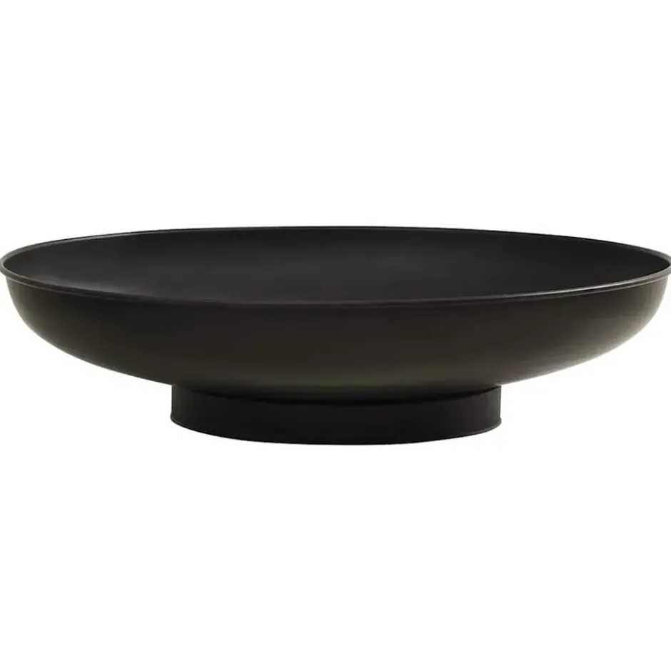 vidaXL - Vuurplaats - Zwart - Staal - Φ 80 x 20 cm