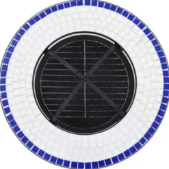 vidaXL - Vuurtafel - Blauw - Keramiek
