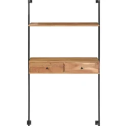 vidaXL - Wandbureau - Bruin - Hout