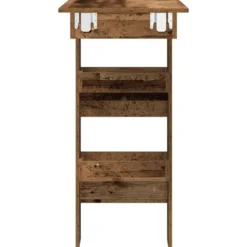 vidaXL - Wandgemonteerde bartafel - Oud hout - Bewerkt hout - 102x45 cm