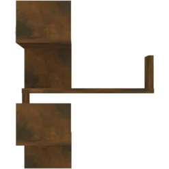 vidaXL - Wandhoekschap - Bruin - Bewerkt hout - 2 stuks