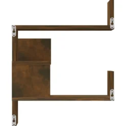 vidaXL - Wandhoekschap - Bruin - Bewerkt hout - 2 stuks