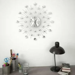 vidaXL - Wandklok - Zilver - Aluminium