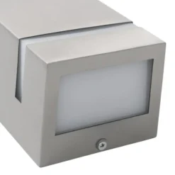 vidaXL - Wandlamp - Zilver - Roestvrij staal - 75 x 95 x 238 mm - 2 stuks