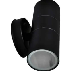 vidaXL - Wandlamp - Zwart - Roestvrij staal - 2 stuks