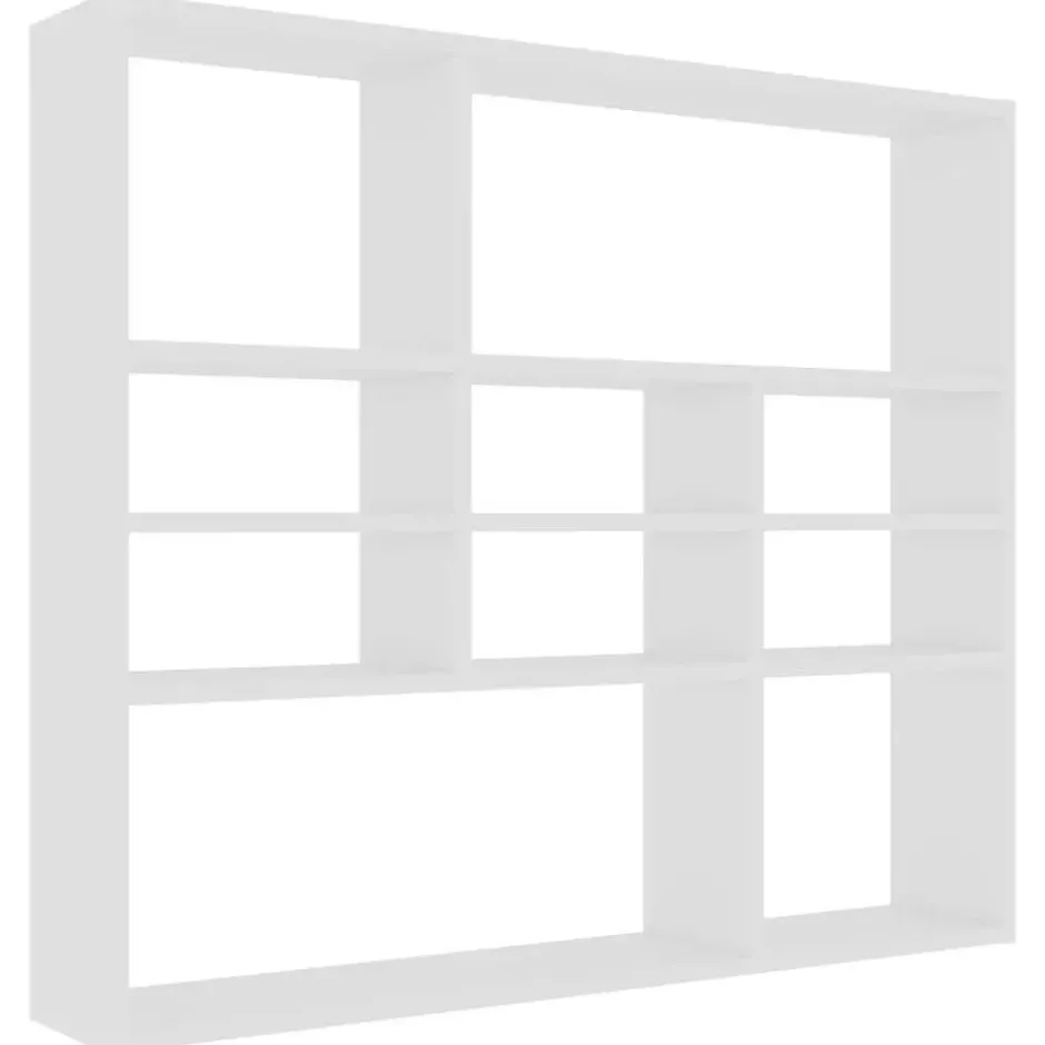 vidaXL - Wandmeubel - Wit - Bewerkt hout