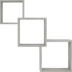 vidaXL - Wandplank - Grijs - Bewerkt hout