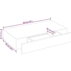 vidaXL - Wandplank - Wit - MDF