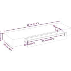 vidaXL - Wandplank - Wit - MDF