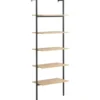 vidaXL - Wandrek met 5 schappen - Bruin - Bewerkt hout - 64 x 35 x 185 cm