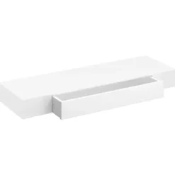 vidaXL Wandschap - met lade - zwevend - MDF - wit