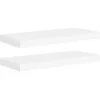 vidaXL - Wandschap - Wit - MDF - 60 x 23.5 x 3.8 cm - 2 stuks