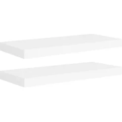 vidaXL - Wandschap - Wit - MDF - 60 x 23.5 x 3.8 cm - 2 stuks