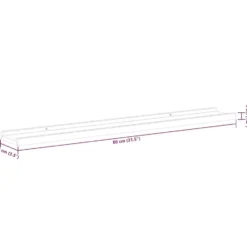vidaXL - Wandschap - Zwart - MDF
