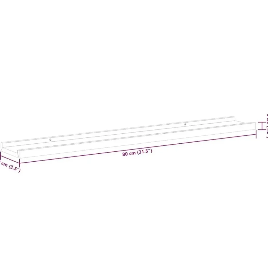 vidaXL - Wandschap - Zwart - MDF
