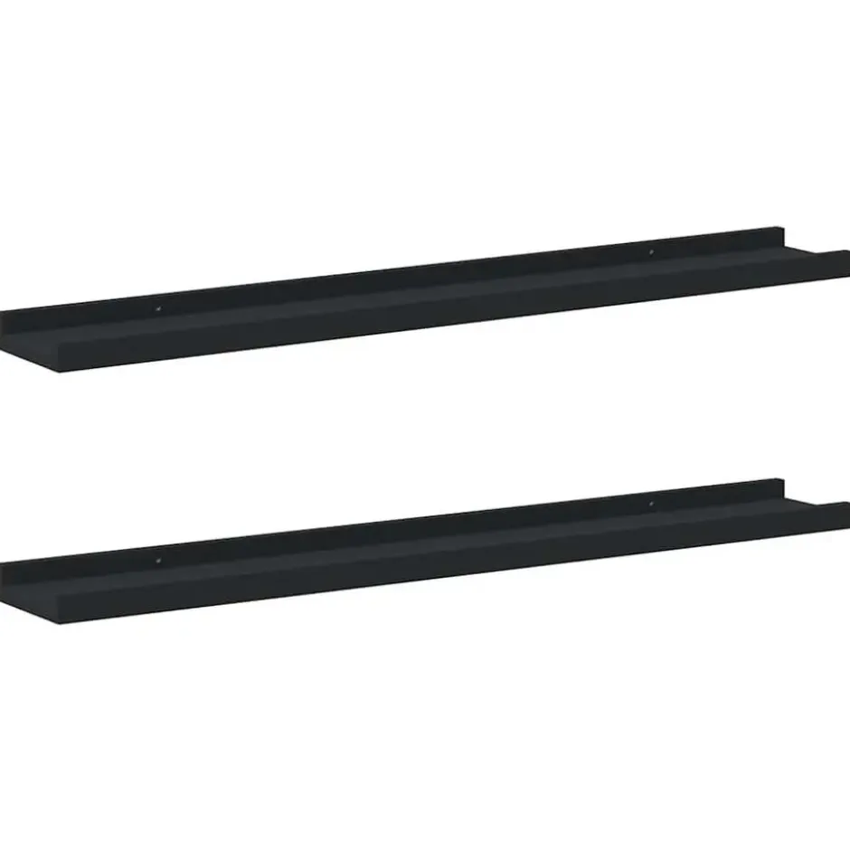 vidaXL - Wandschap - Zwart - MDF