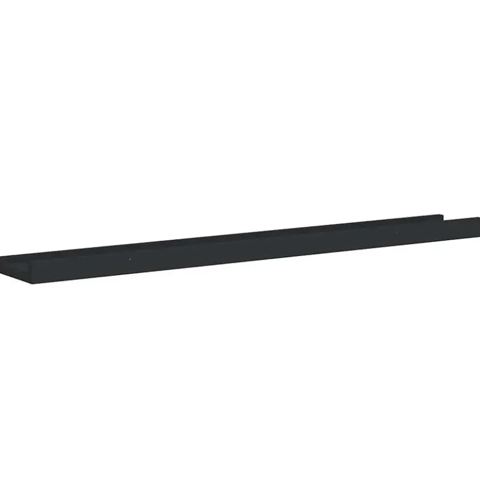 vidaXL - Wandschap - Zwart - MDF