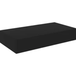vidaXL - Wandschap - Zwart - MDF - 48 x 25 x 8 cm