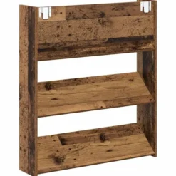 vidaXL - Wandschoenenkast - Bruin - Bewerkt hout