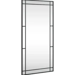 vidaXL - Wandspiegel - Zwart - IJzer - 50 x 100 cm