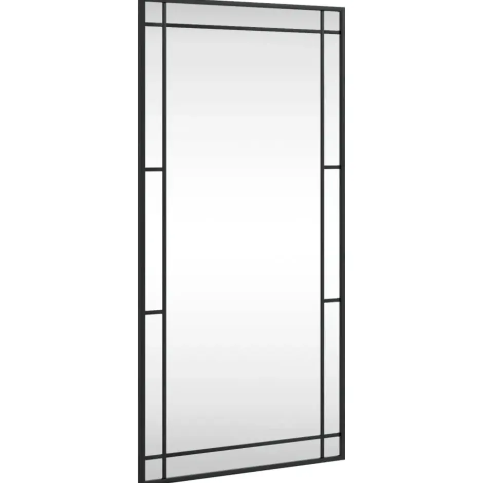 vidaXL - Wandspiegel - Zwart - IJzer - 50 x 100 cm