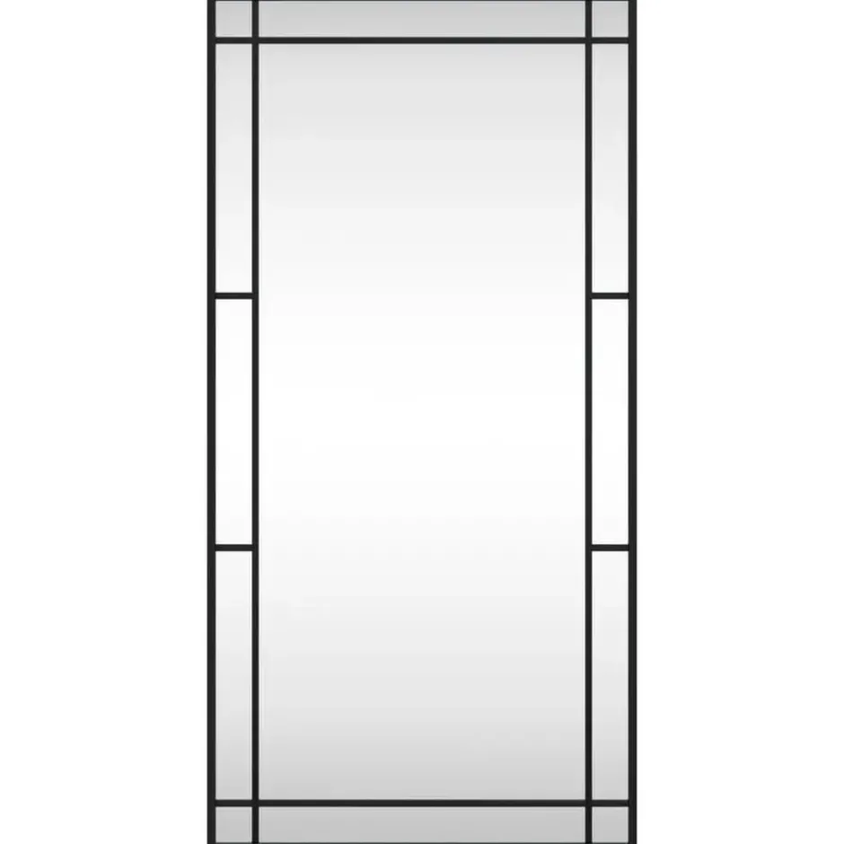 vidaXL - Wandspiegel - Zwart - IJzer - 50 x 100 cm