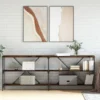 vidaXL - Wandtafel - Bruin - Bewerkt hout
