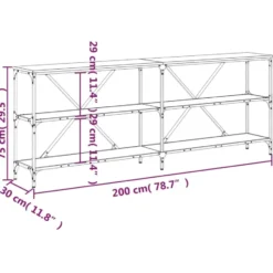 vidaXL - Wandtafel - Bruin - Bewerkt hout