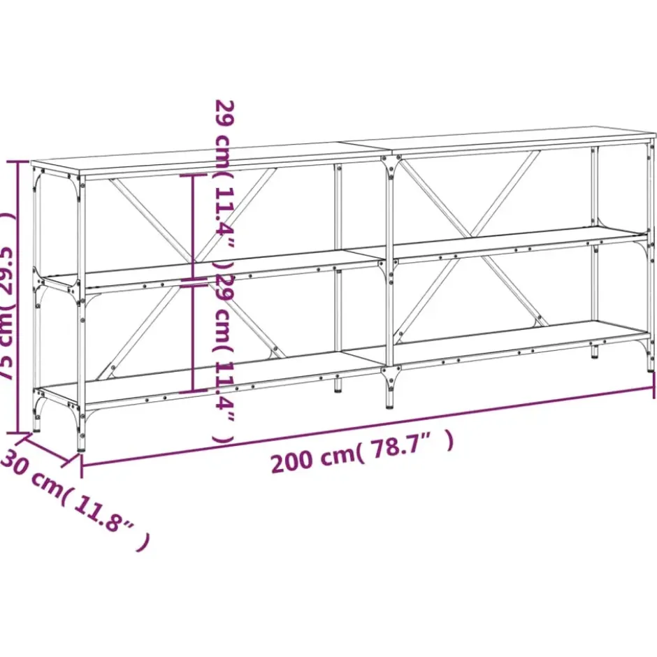 vidaXL - Wandtafel - Bruin - Bewerkt hout
