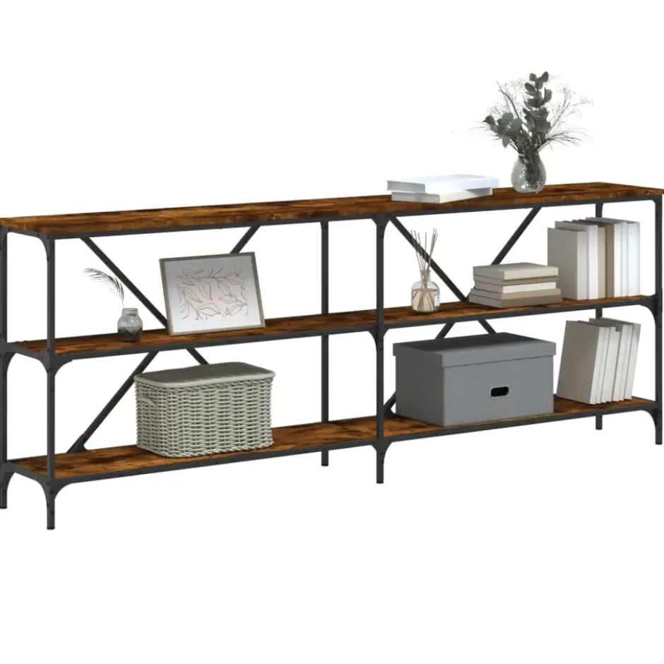 vidaXL - Wandtafel - Bruin - Bewerkt hout