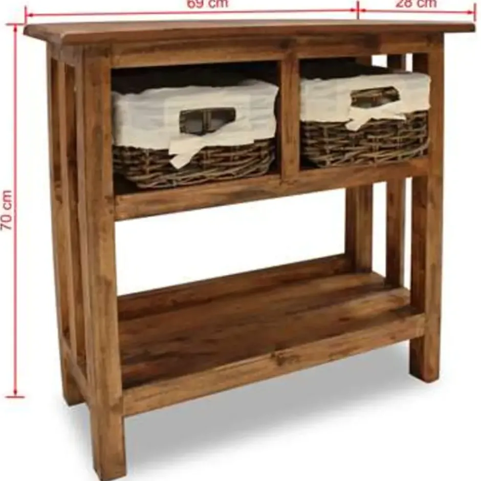 vidaXL - Wandtafel - Bruin - Hout