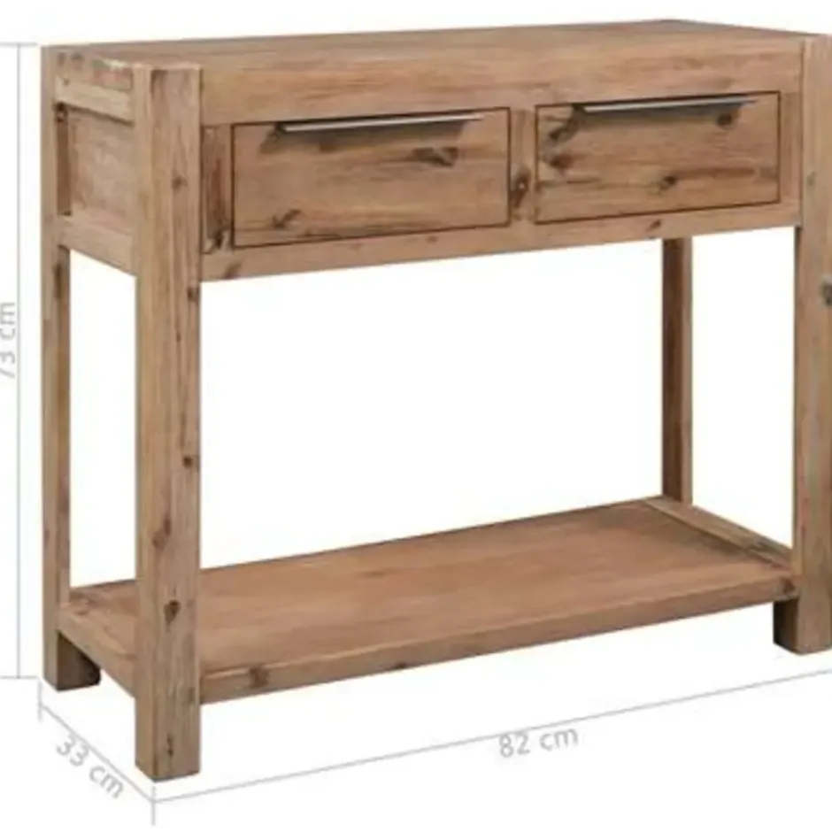vidaXL - Wandtafel - Bruin - Hout - 82 x 33 x 73 cm