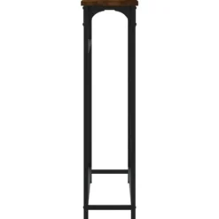 vidaXL - Wandtafel - Gerookt eiken - Bewerkt hout - 75x19.5x75 cm