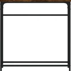 vidaXL - Wandtafel - Gerookt eiken - Bewerkt hout - 75x19.5x75 cm