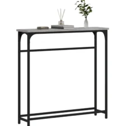 vidaXL - Wandtafel - Grijs sonoma eiken - Bewerkt hout - 75x19.5x75 cm