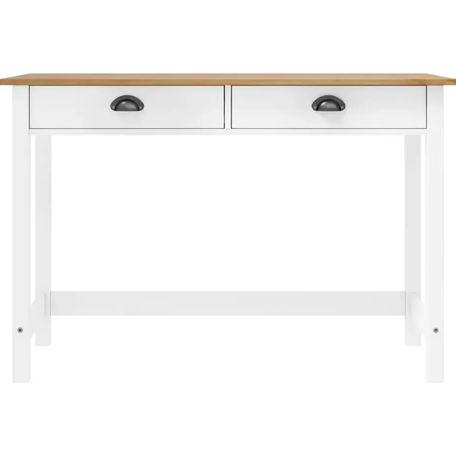 VIDAXL Wandtafel Hill Range met 2 lades 110x45x74 cm grenenhout