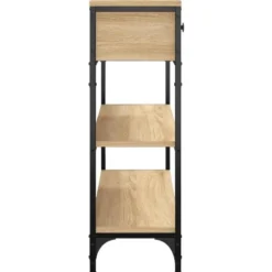 vidaXL - Wandtafel met 2 lades 2 schappen - Sonoma eiken - Hout - 72.5x25x75 cm