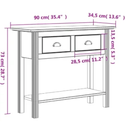 vidaXL - Wandtafel - Wit - Grenenhout