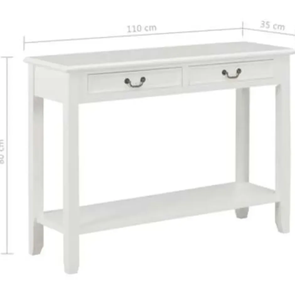 vidaXL - Wandtafel - Wit - Hout