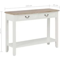 vidaXL - Wandtafel - Wit - Hout
