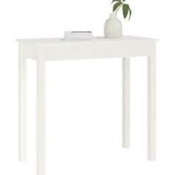 vidaXL - Wandtafel - Wit - Massief grenenhout - 80x40x75 cm
