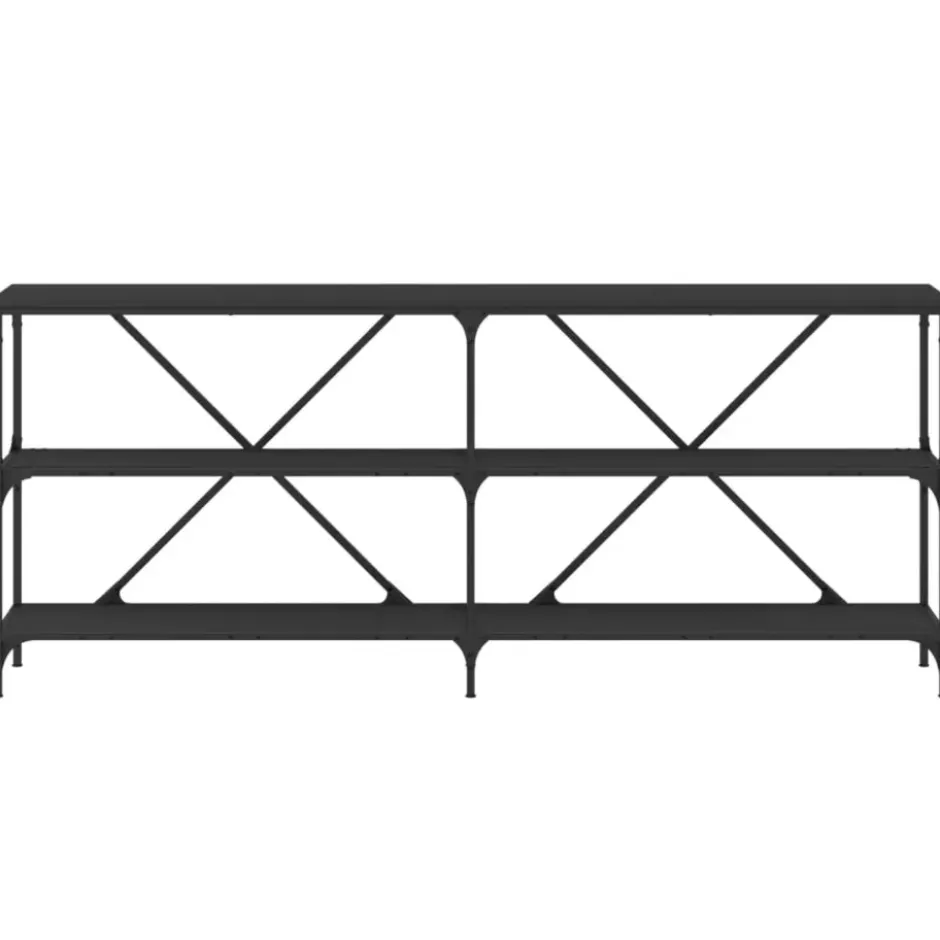 vidaXL - Wandtafel - Zwart - Bewerkt hout