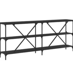 vidaXL - Wandtafel - Zwart - Bewerkt hout