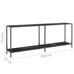 vidaXL - Wandtafel - Zwart - Glas