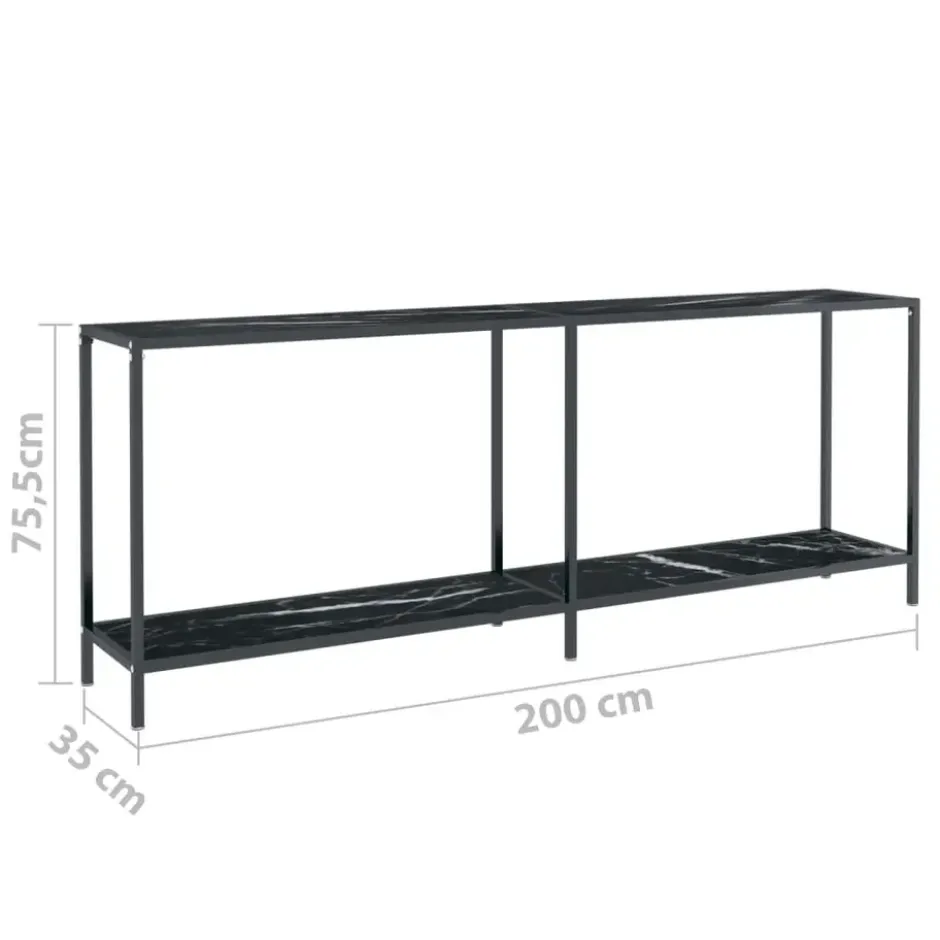 vidaXL - Wandtafel - Zwart - Glas