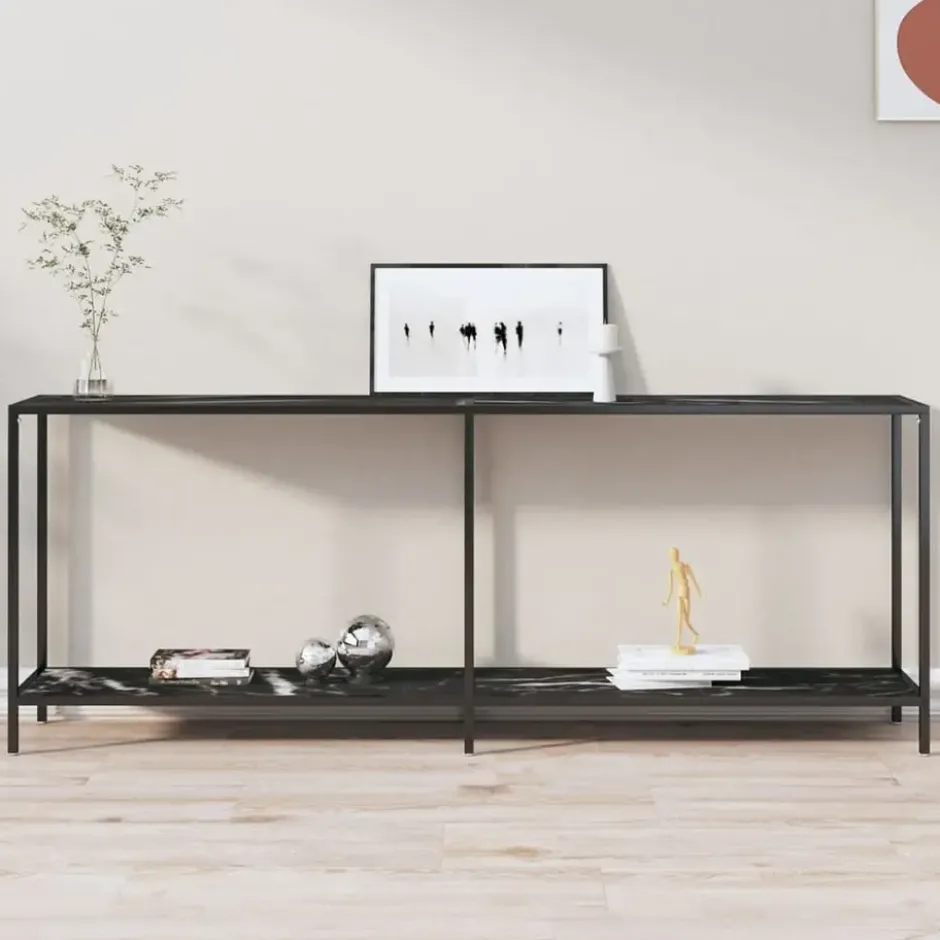 vidaXL - Wandtafel - Zwart - Glas